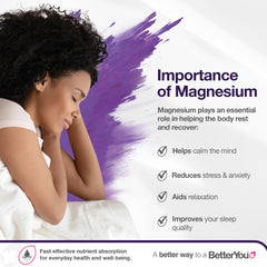Close-up texture of BetterYou magnesium lotion signaling quick absorption and soothing relief.