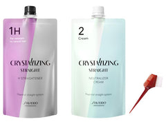 Beverly professional hair rebonding kit crystallizing straightener in use for silky straight results