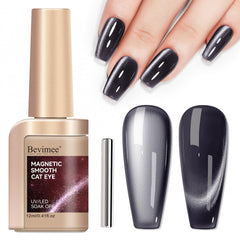 Bevimee Cat Eye Gel Polish Moonlight bottle close-up showing high gloss