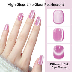 Bevimee cat eye gel swatch displaying high gloss mirror finish