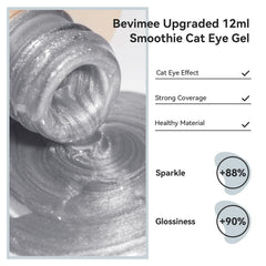 Bevimee magnetic stick used to create varied cat eye patterns on nails.
