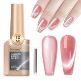 Bevimee Cat Eye Nude Pink bottle shows magnetic shimmer for chic nails.