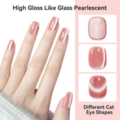 Bevimee High-gloss mirror finish reflects light for vibrant nails.
