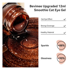 Bevimee magnetic stick enables smile, slash, or starry cat eye looks.