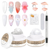 Bevimee solid builder gel clear bottle 18g for durable at-home nail extensions