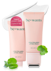 BEWANTS packaging with gua sha neck cream roller for easy daily use