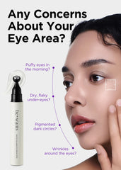 BE+WANTS under-eye serum roller focusing on dark circles provides hydrating care