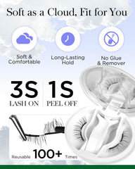 BEYELIAN soft magnetic strip close-up showing comfortable lash wear