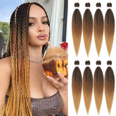Beyond Beauty pre-stretched braids in ombre yaki texture for quick, natural-looking styling.