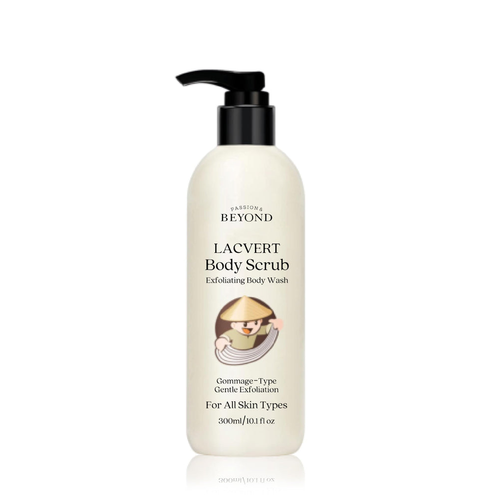 BEYOND Lacvert Original bottle pour promotes easy application for gentle, spa-like exfoliation.