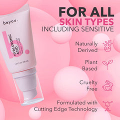 Beyou Hyaluronic Acid Gel Moisturizer fragrance-free label emphasizes gentle care for sensitive skin