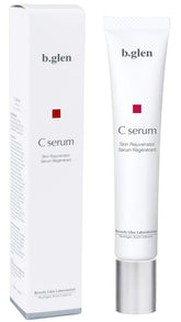 b.glen Pure Vitamin C Serum jar closeup highlighting lightweight brightening formula