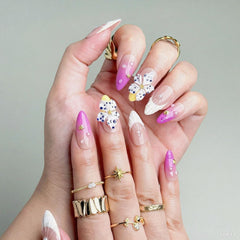 BHOOKA French tip nails with purple gradient for versatile daily wear