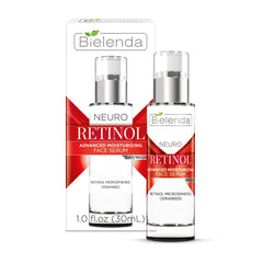 Bielenda Neuro Retinol Serum bottle shows sleek packaging for daily rejuvenation.