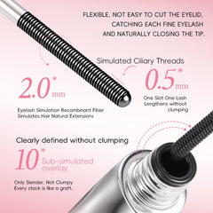 Biewals mascara waterproof formula swatch demonstrates smudge-proof finish.