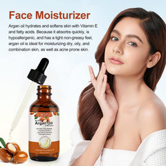 Bieyoc Argan Oil on skin for moisturization and smooth texture.