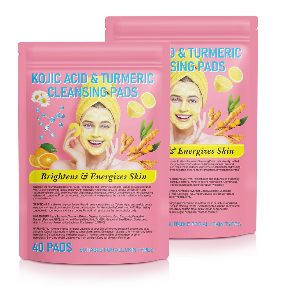 Bieyoc turmeric kojic pads packaging for convenient daily cleansing