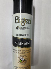 Bigen Sheen Mist 3-pack bottle front, adds light shine and color protection.