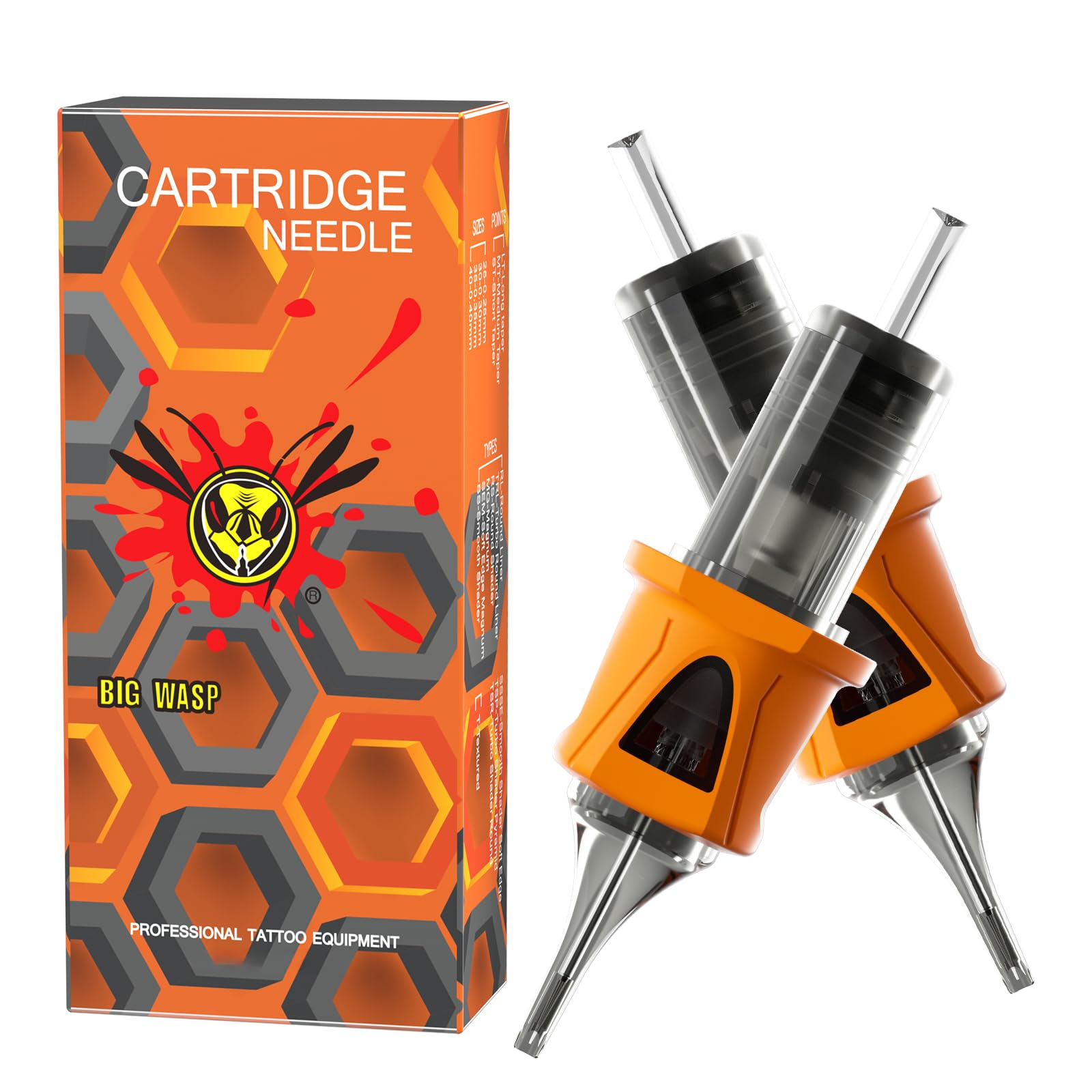 BigWasp Energy 5RS cartridge front view highlighting compact design for smooth tattooing