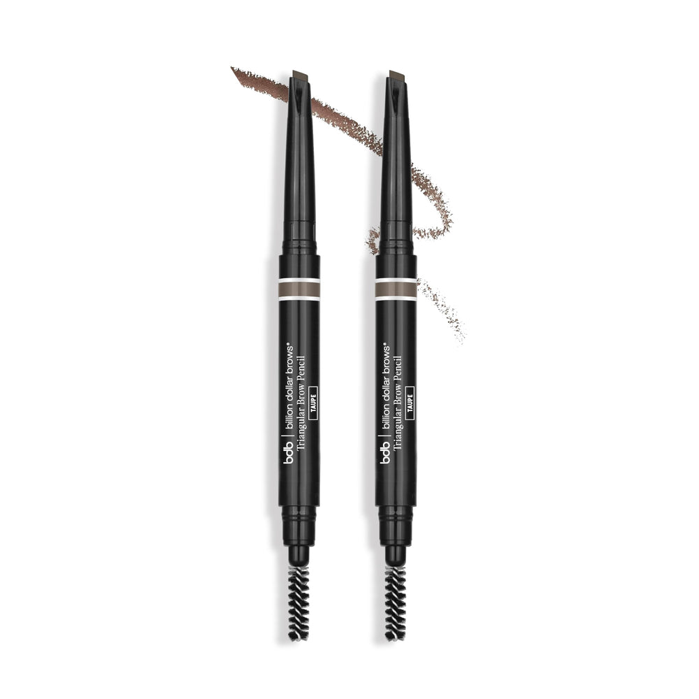 Billion Dollar Brows triangular brow pencil with precision tip defines brows for natural fullness