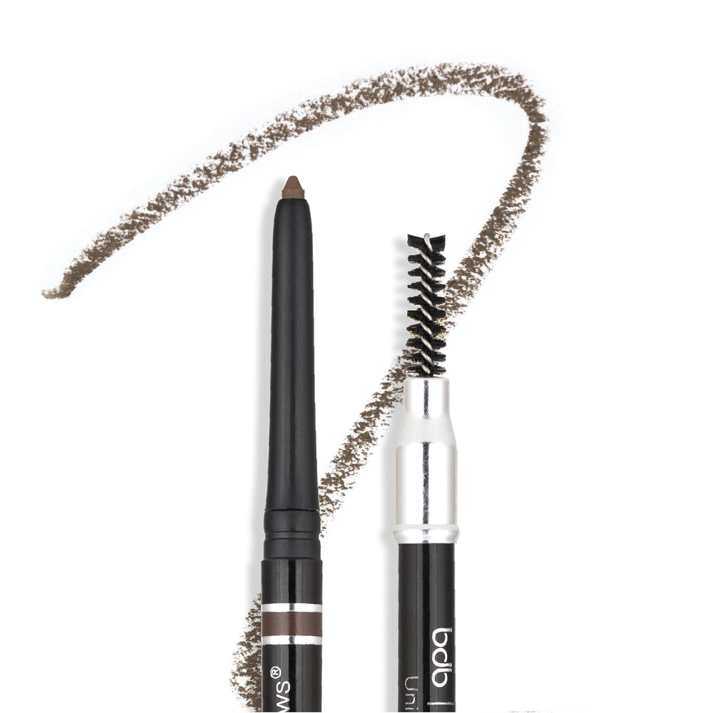 Billion Dollar Brows universal pencil with automatic design for precise, mess-free application.