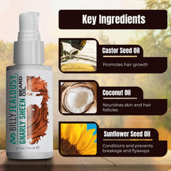 Billy Jealousy Beard Oil label close-up highlighting cruelty-free formula.