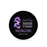 Billy Jealousy Lunatic Fringe pomade tin front showing strong hold and high shine.