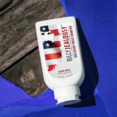 Billy Jealousy USA Beard Wash with green tea extract supports healthy-looking growth.