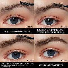 BINGBRUSH brow gel provides 360 degree coating for fuller brows.
