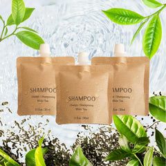 BIO CORN mini toiletries in travel-size pack, ready for guest use