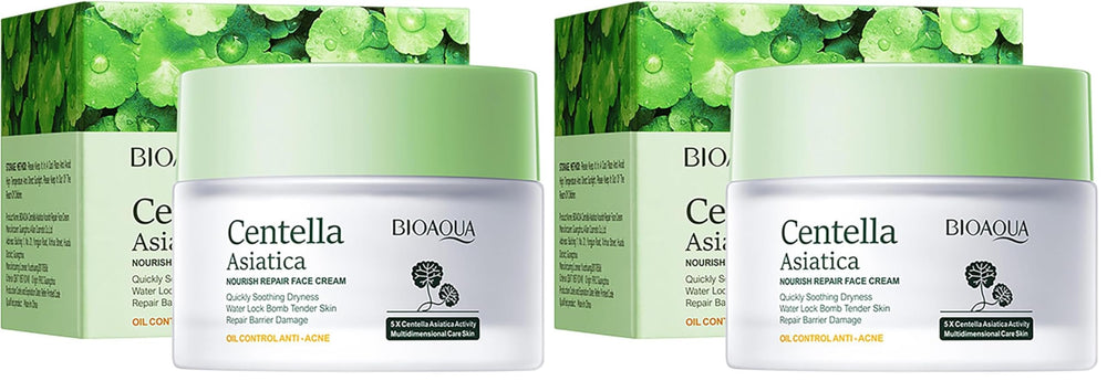BIOAQUA Centella Asiatica Nourish Repair cream front view for soothing dryness and balanced skin.