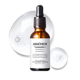 BIOCHEM Nonapeptide-1 brightening serum on face and neck for even glow