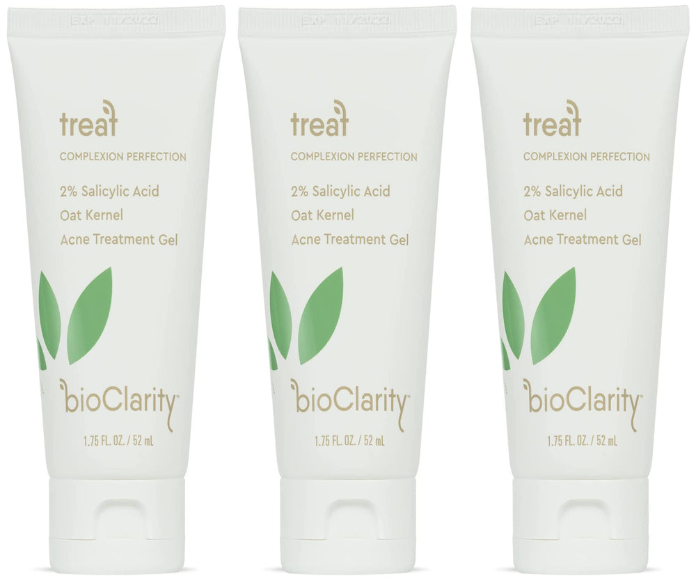 BioClarity Acne Treatment Gel bottle with pump shows easy daily application