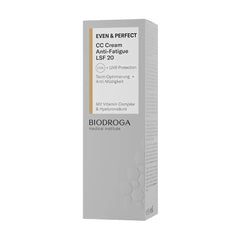 Biodroga CC Cream texture on skin shows instant blemish concealment and hydration.