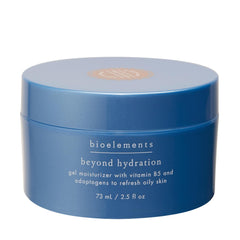 Bioelements Beyond Hydration bottle pour shows a lightweight gel for oily skin.