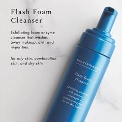 Bioelements Flash Foam Cleanser pumpkin enzyme action supports gentle exfoliation.