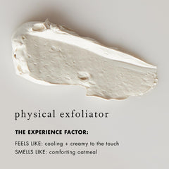 Close-up shows jojoba beads in a clay creme for gentle exfoliation.
