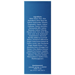 Bioelements Quick Refiner for Eyes packaging emphasizing vegan formula for all skin types.