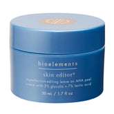 Bioelements Skin Editor bottle front view showing compact leave-on peel for brighter skin