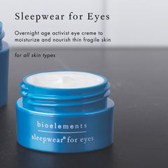 Bioelements Sleepwear for Eyes close-up showing restful under-eye area.