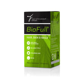 BioFull Hair Skin Nails bottle shows easy daily capsules for healthier nails.