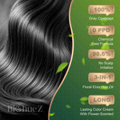 BioHueZ hair dye application brush demonstrates easy, even color application for a smooth finish