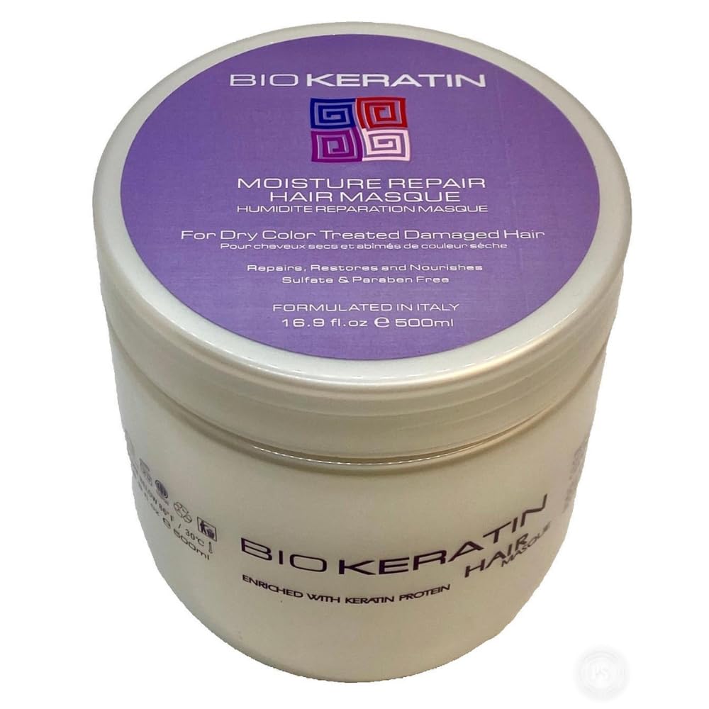 Biokeratin Moisture Repair Hair Masque jar nourishes dry color-treated hair