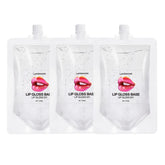 BIOKUSY Lip Gloss Base clear 3-pack, ready for DIY cosmetics creation.
