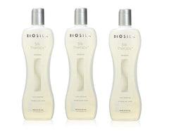 BioSilk Silk Therapy Original Cure bottle with 12 oz pack for smooth, shiny hair.