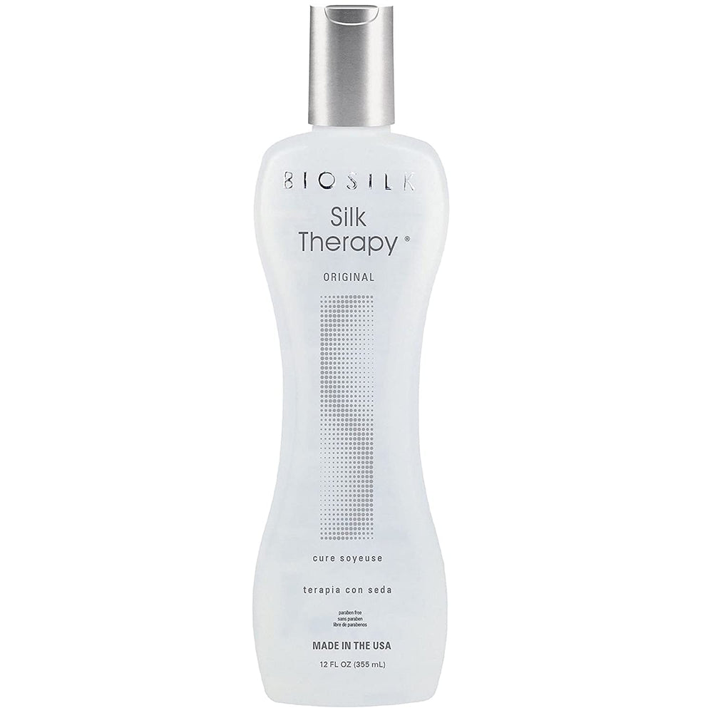 BioSilk Silk Therapy Original Cure Conditioner bottle offers smooth, manageable hair.