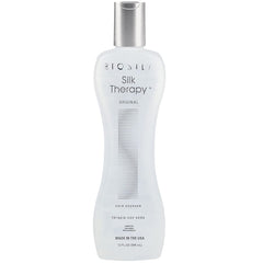 BioSilk Silk Therapy Original Cure Conditioner bottle offers smooth, manageable hair.