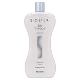 BioSilk Silk Therapy Shampoo bottle, 34 oz, ideal for daily cleansing and shine.