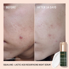 BIOSSANCE night serum pump-dispense shown for easy nightly use.