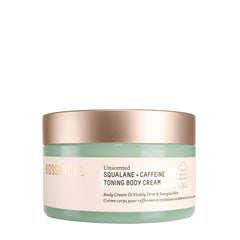 BIOSSANCE Squalane Caffeine Toning Body Cream bottle delivers lightweight hydration for all skin types